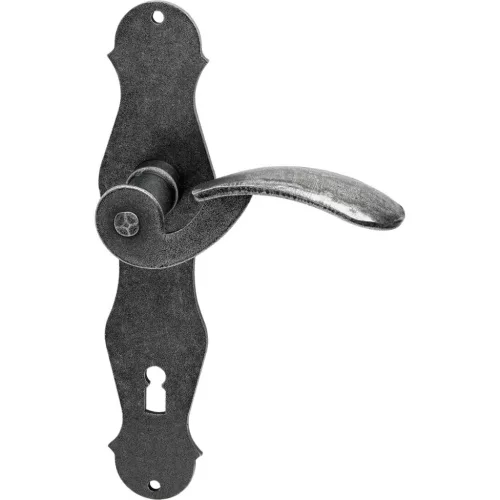 Halcö hosszúpajzsos kilincsgarnitúra STUBAI - BB horg. fekete világos passzivált