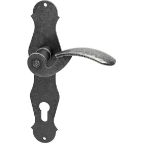   Halcö hosszűpajzsos kilincsgarnitúra STUBAI PZ fekete világos passzivált