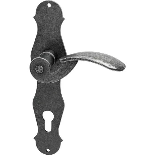 Halcö hosszűpajzsos kilincsgarnitúra STUBAI PZ fekete világos passzivált