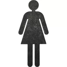 Hölgy szimbólum WC ajtókhoz horganyzott fekete