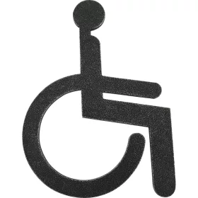 Kerekesszék szimbólum WC ajtókhoz horganyzott fekete