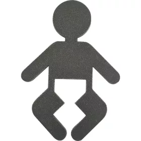 pelenkázó szimbólum WC ajtókhoz horganyzott fekete