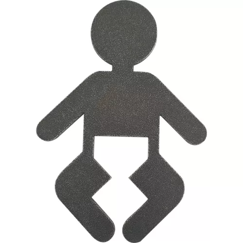 pelenkázó szimbólum WC ajtókhoz horganyzott fekete