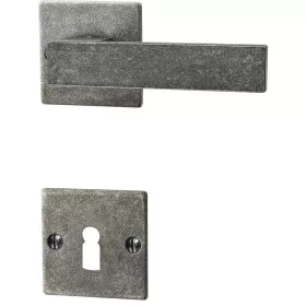   Halcö LECH rozettás kilincsgarnitúra BB TS-50 8/8.5/8 horganyzott fekete