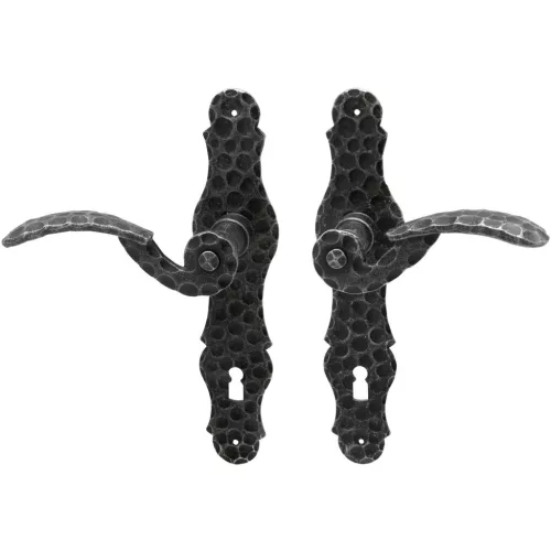 Halcö hosszúpajzsos kilincsgarnitúra SILL WC 90 horg. fekete passzivált