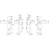 HOPPE LIVERPOOL biztonsági kilincsgarnitúra PZ92 77-82 mm matt