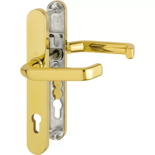 HOPPE LIVERPOOL biztonsági kilincsgarnitúra PZ92 77-82 mm sárgaréz