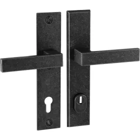   Halcö biztonsági kilincsgarnitúra STUMM PZ 92balhorganyzott fekete passzivált