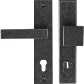   Halcö biztonsági kilincsgarnitúra STUMM PZ 92balhorganyzott fekete passzivált