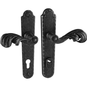   Halcö Biztonsági kilincsgarnitúra TUX PZ 92 horganyzott fekete passzivált