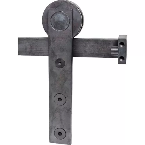 HALCÖ tolóajtó szerelvény készlet fa 35-45 mm futószalag L=2000 mm fekete acél