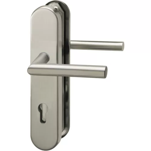 Grundmann biztonsági kilincsgarnitúra 2552 L-alakú RC2 nemesacél matt