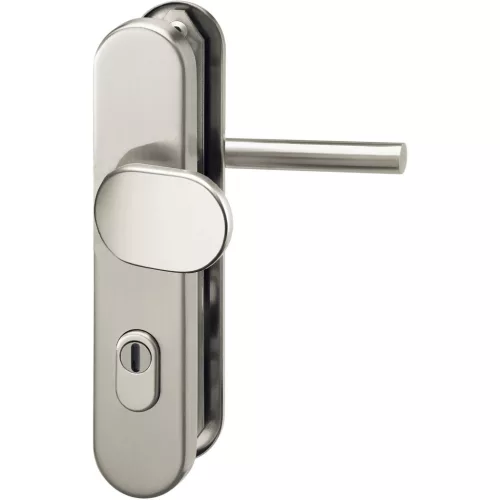 Grundmann biztonsági kilincsgarnitúra 2552 L-alakú KZS RC3 nemesacél matt