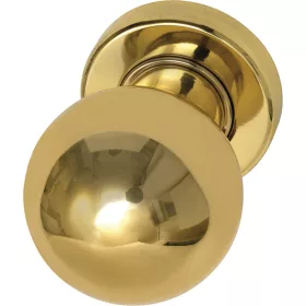   Marchesi Gömbölyű Ajtógomb Fh  50 mm Rozettás Fix Polírozott Sárgaréz