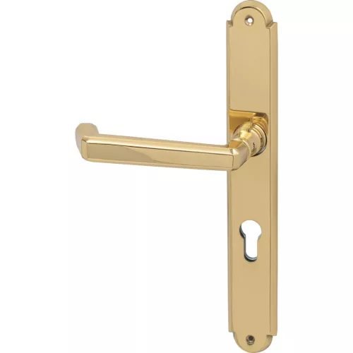 Grundmann tűzgátló hosszúpajzsos váltógarnitúra Alt-Wien PZ 92 balosfényes réz