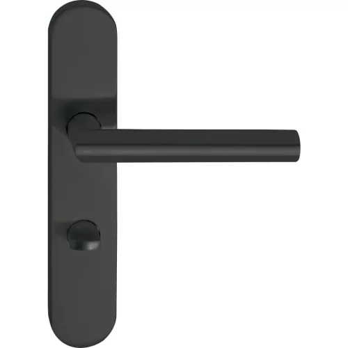 Marchesi rozettás kilincsgarnitúra GEHRUNG WC 90 jobbos nemesacél matt fekete