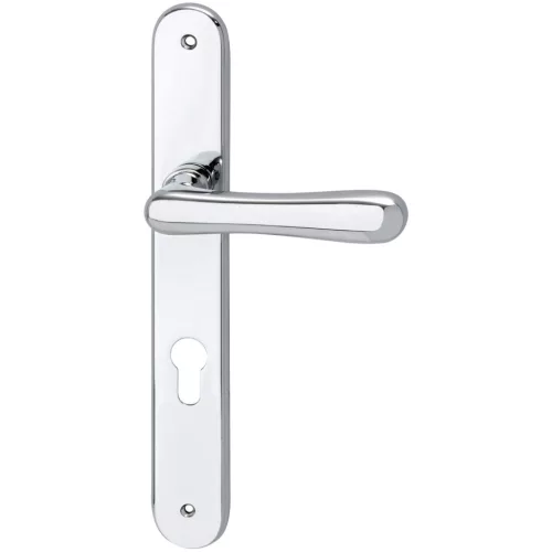 Marchesi hosszúpajzsos bejárati ajtó garnitúra ELEGANT PZ 88 22 sárgaréz krómozott