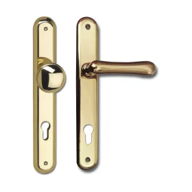   Marchesi hosszúpajzsos bejárati ajtó váltógarnitúra ELEGANT 22 PZ 88 sárgaréz fényes