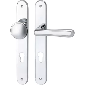   Marchesi hosszúpajzsos bejárati ajtó váltógarnitúra ELEGANT 22 PZ 88 sárgaréz krómozott