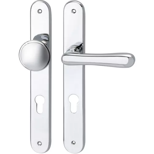 Marchesi hosszúpajzsos bejárati ajtó váltógarnitúra ELEGANT 22 PZ 88 sárgaréz krómozott