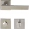 Marchesi rozettás kilincsgarnitúra CHIA WC támasztóbütyökkel nemesacél matt