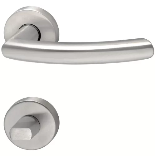 Marchesi rozettás kilincsgarnitúra ARC WC 38 - 45 nemesacél matt