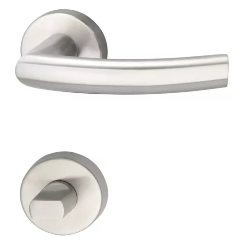 Marchesi rozettás kilincsgarnitúra RIGA rozettás WC 38 - 45 nemesacél matt