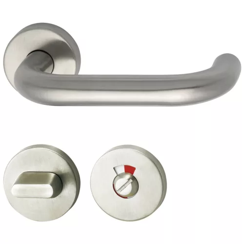 Marchesi rozettás kilincsgarnitúra HARMONIE roz. WC 38-45 nemesacél piros fehér