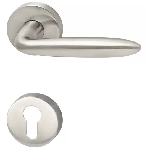 Marchesi rozettás kilincsgarnitúra VERONESE rozettán PZ 38 - 45 mm nemesacél matt