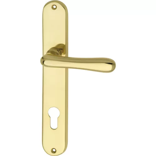 Marchesi hosszúpajzsos kilincsgarnitúra FH ELEGANT 22 PZ 88 fényezett sárgarézből