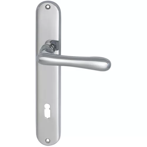 Marchesi hosszúpajzsos kilincsgarnitúra Elegant 22 BB 90 mm krómozott sárgaréz