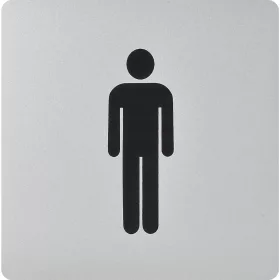   WC szimbólum férfi öntapadó 100 x 100 mm műanyag aluszínű