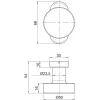 Ogro Ajtógomb Renovi 3020 O Rozetta 30x68x10 Egyenes Gomb Ezüst Eloxált