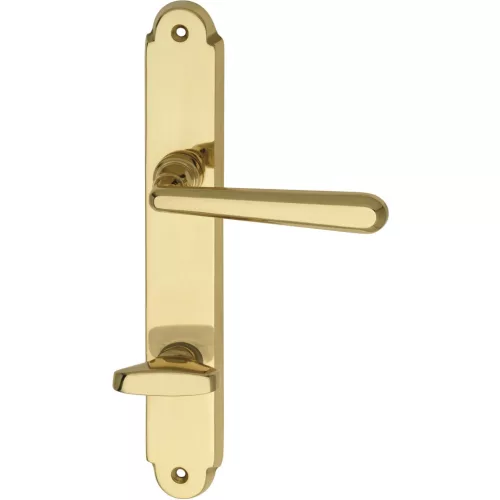 Secotec hosszúpajzsos kilincsgarnitúra Alt-Wien WC sárgaréz fényes