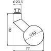 Ogro Gombos Félkilincs Premium 8350 V/6620 Rozettás Alu Ezüst Eloxált
