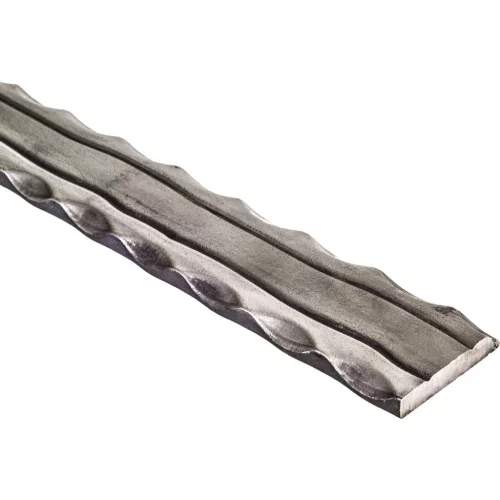 ARTEFERRO korláttető oldalt kalapált 40 x 8 x 3000 mm hornyokkal kovácsoltvas