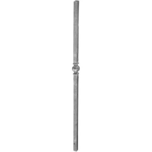 ARTEFERRO korlátindító rúd sima középen 1 gomb 25x25 x1200mm kovácsoltvas