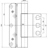 SIMONSWERK objektpánt VX 7859/160-4 FD 18/12 pántmag.160mm rozsdamentes fekete