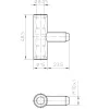 SIMONSWERK ajtópánt tokrész V 4700 WF pánt ? 15 mm M10x1 nikkelezett acél