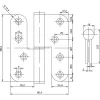 Csavaros pánt B 1835 balos 1002 x 864 x 3 mm rozsdamentes
