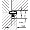 Takarósapka 3- DIM kerek pánt ? 15 mm alumínium matt króm 112 mm