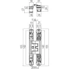 KRONA KOBLENZ ajtópánt K2460 155 x 18/21 x 10 mm matt króm öntvény