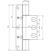 SIMONSWERK objektpánt VX 7939/160 FD pántmagasság 160 mm fekete (RAL 9006)