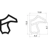 SIMONSWERK objektpánt VX 7939 pántmagasság 120mm acél bevont fekete RAL 9005