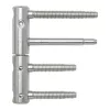 Ajtópánt 3D 2-részes csap 80 55 teherbírás 120kg ? 20mm ezüst horg.