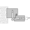 Ajtópánt 3D 2-részes csap 80 55 teherbírás 120kg ? 20mm ezüst horg.