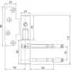 Ajtópánt 3-DIM 2-részes ? 20 mm balra zsanérmagasság 112 mm ezüst
