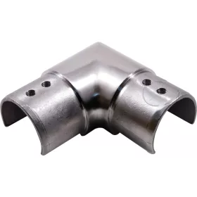   IAM DESIGN sarokcsatlakozó ? 424 x 15 mm kerek csőhöz csiszolt nemesacél V2A