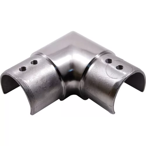 IAM DESIGN sarokcsatlakozó ? 424 x 15 mm kerek csőhöz csiszolt nemesacél V2A