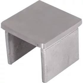   IAM DESIGN végzáró 40x40 mm szögletes hornyolt csőhözszálcsiszolt nemesacél V4A